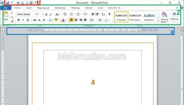Panduan Belajar Mengetik di Word - Membuat Surat Keterangan. 2 tampilan Microsoft Word 2010