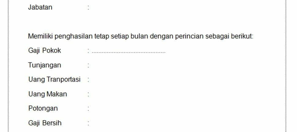 Panduan Belajar Mengetik di Word - Membuat Surat Keterangan. 16 tab stop rata kanan dengan titik-titik