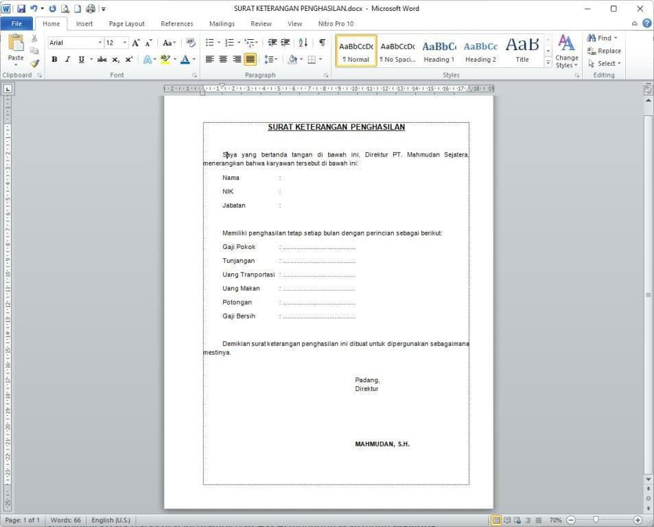 Panduan Belajar Mengetik di Word - Membuat Surat Keterangan. 22 belajar mengetik di word - membuat surat keterangan