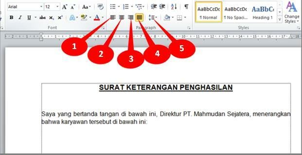 Panduan Belajar Mengetik di Word - Membuat Surat Keterangan. 9 Mengatur perataan dan jarak paragraf