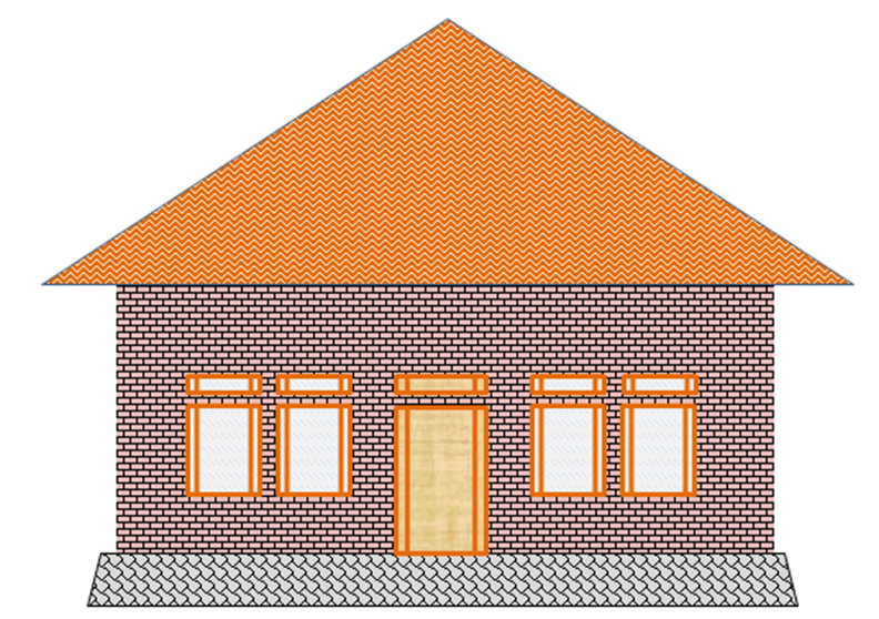Menggambar Rumah dengan Word - Mudah dan Simpel 22 gambar rumah sederhana dengan pintu dan jendela