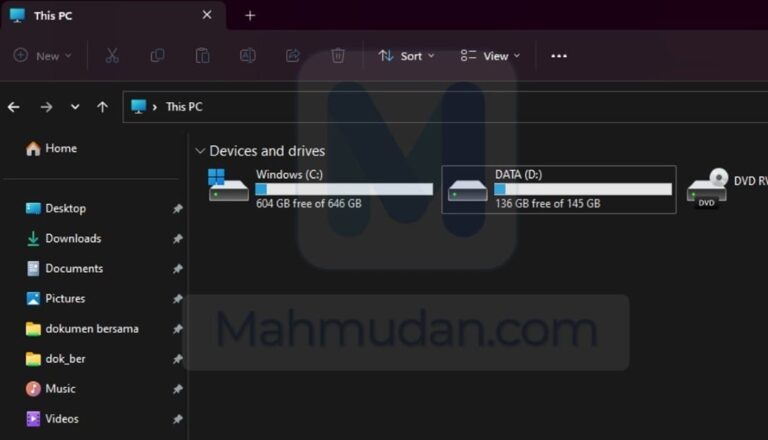 membuat partisi di windows 11
