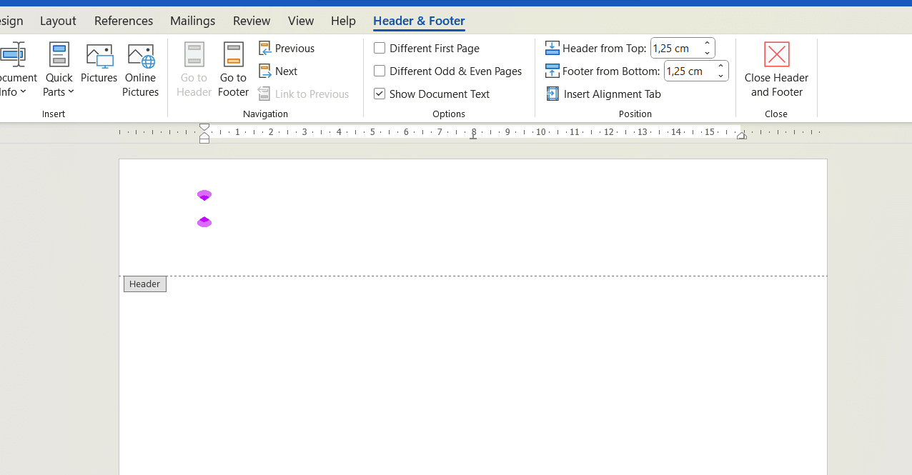 Cara Membuat Kop Surat di Word hanya Halaman 1 (5 Langkah Mudah) 2 aktifkan header