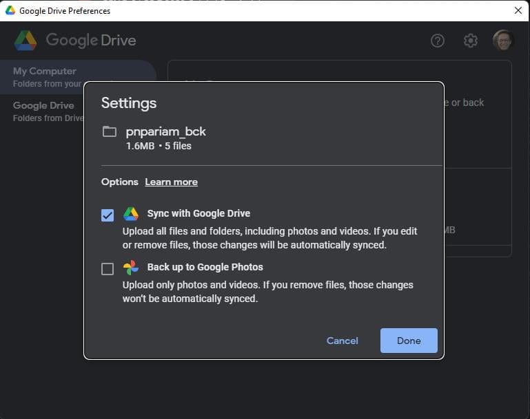 Backup Data Otomatis dengan Google Drive - Mudah dan Aman 8 preferesensi Google Drive