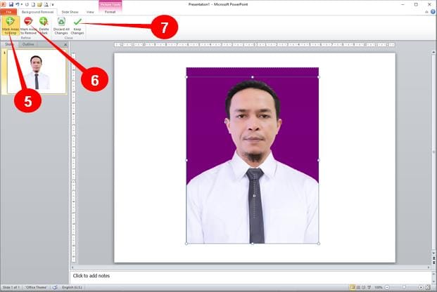 Cara Mudah Hapus Background Gambar di PowerPoint 4 menghapus background gambar