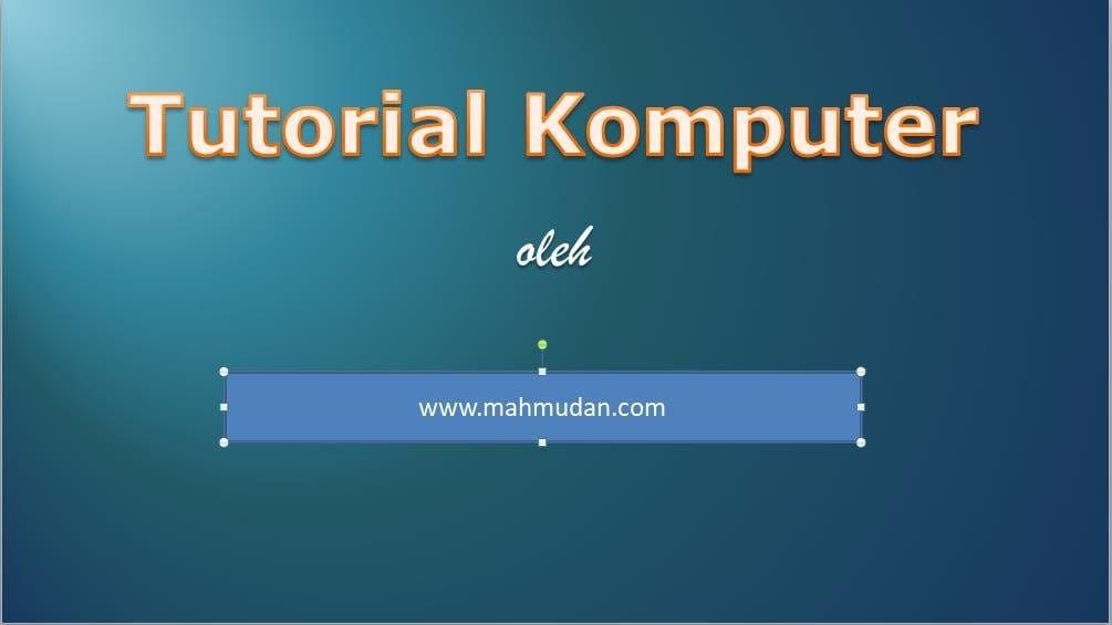 12 Panduan Dasar Membuat Presentasi PowerPoint Sederhana Tapi Menarik 12 Menambahkan sebuah bentuk beserta teks