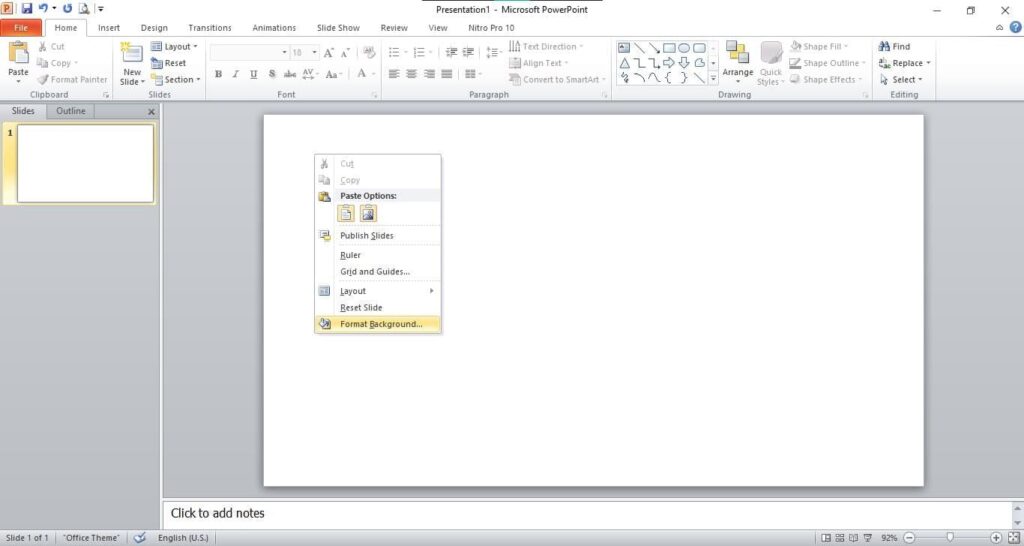 12 Panduan Dasar Membuat Presentasi PowerPoint Sederhana Tapi Menarik 4 Menambahkan background
