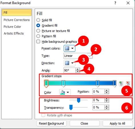 12 Panduan Dasar Membuat Presentasi PowerPoint Sederhana Tapi Menarik 6 Menyesuaikan gradient fill