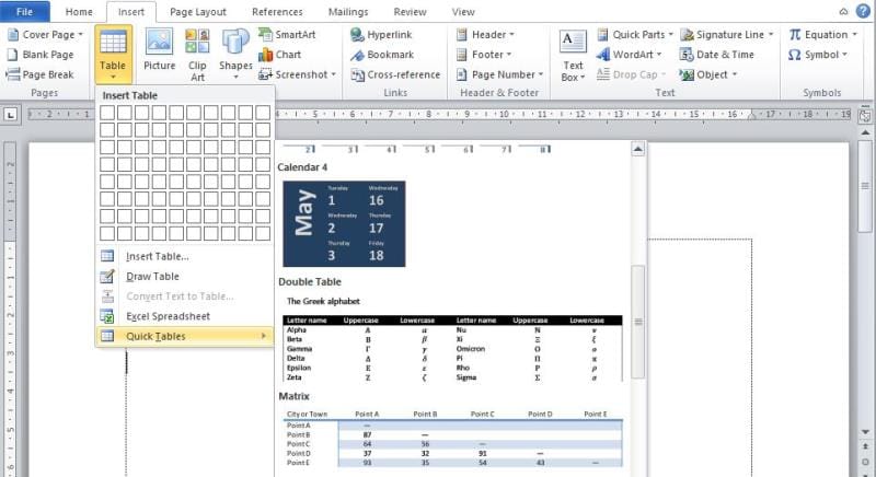18 Panduan Lengkap Tabel di Word + Special Tricks 2 membuat tabel di word