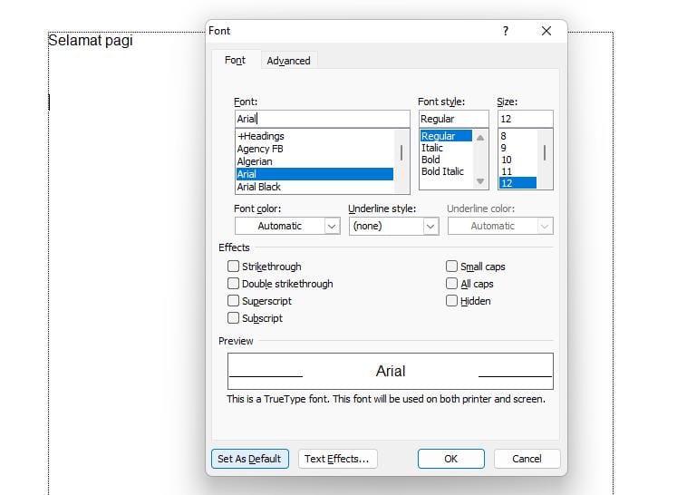3 Langkah Cepat Mengubah Font Default Word 3 pilih font untuk mengubah font word