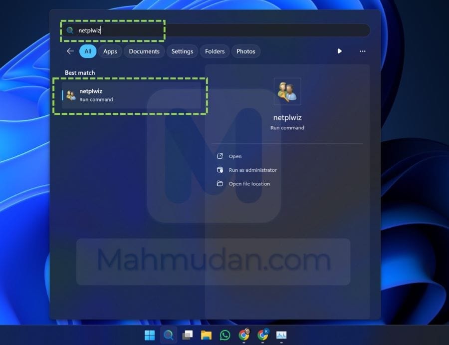 Cara Cepat Mengganti Nama Pengguna Lokal di Windows-11 2 membuka Advanced User Control Panel