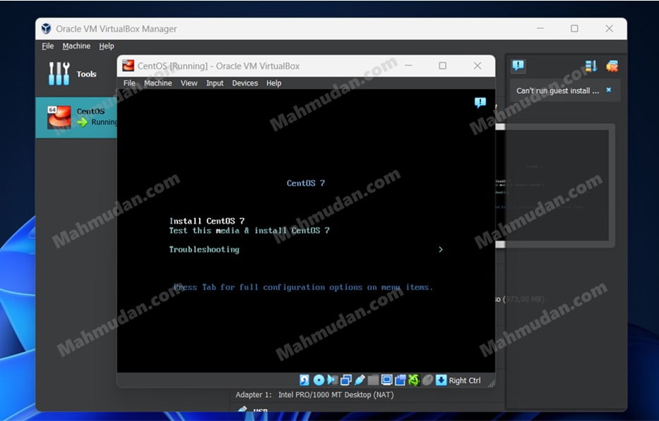 How to Create a CentOS Virtual Machine with VirtualBox on Windows 11 13 mesin virtual berjalan
