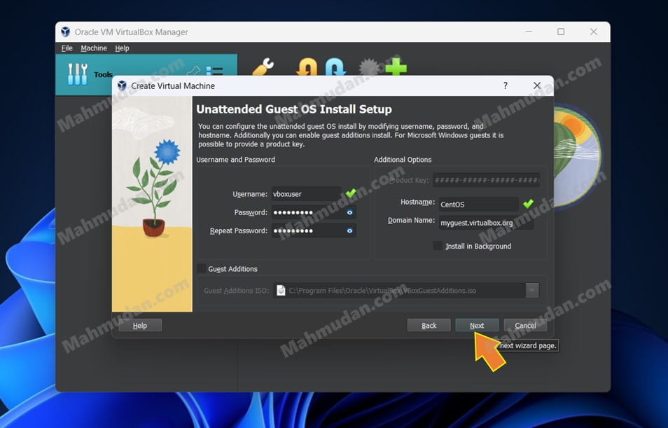 How to Create a CentOS Virtual Machine with VirtualBox on Windows 11 4 pengaturan Instal OS tanpa pengawasan