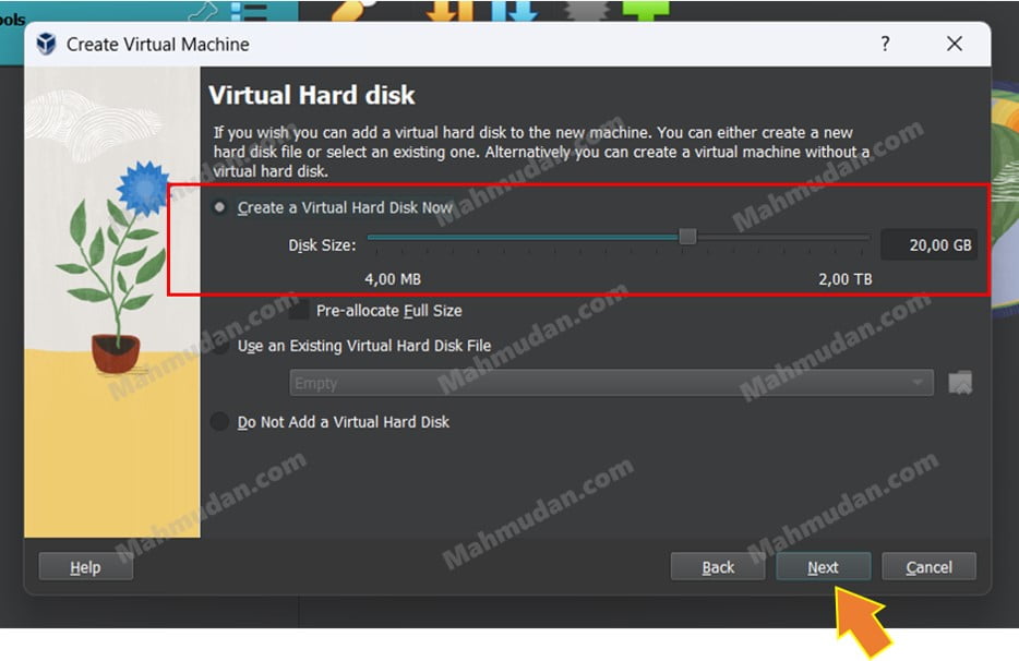 How to Create a CentOS Virtual Machine with VirtualBox on Windows 11 6 pengaturan virtual hard disk