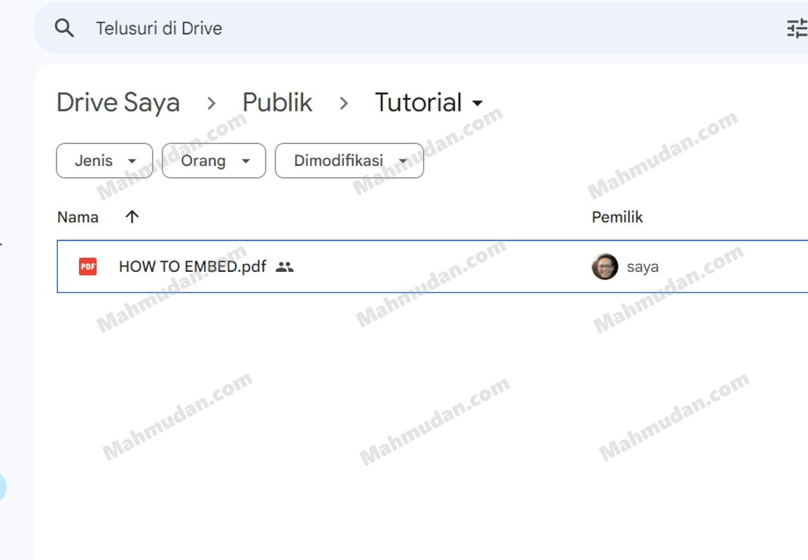 Easy Ways to Display PDF files on Websites without Plugins 3 Upload file PDF ke Google Drive
