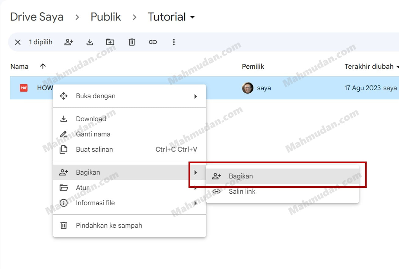 Easy Ways to Display PDF files on Websites without Plugins 4 2. Bagikan file PDF