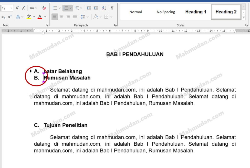 Cara Membuat Daftar Isi Otomatis di Word - 4 Poin Penting 9 fungsi headings