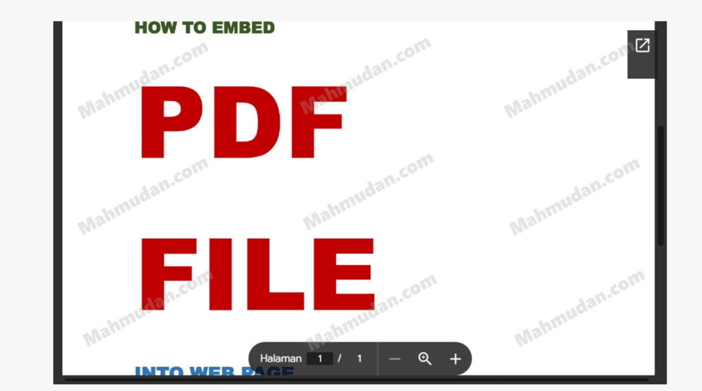 menampilkan file pdf di situs web