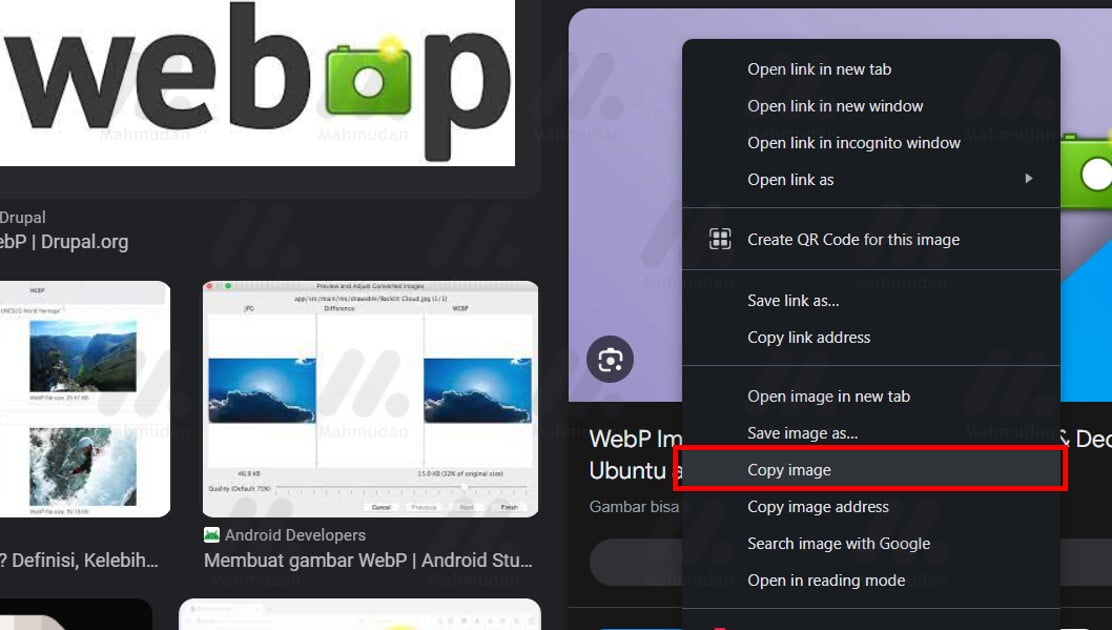4 Easy Steps to Convert WebP to PNG, JPG without Converter 2 mengcopy webp