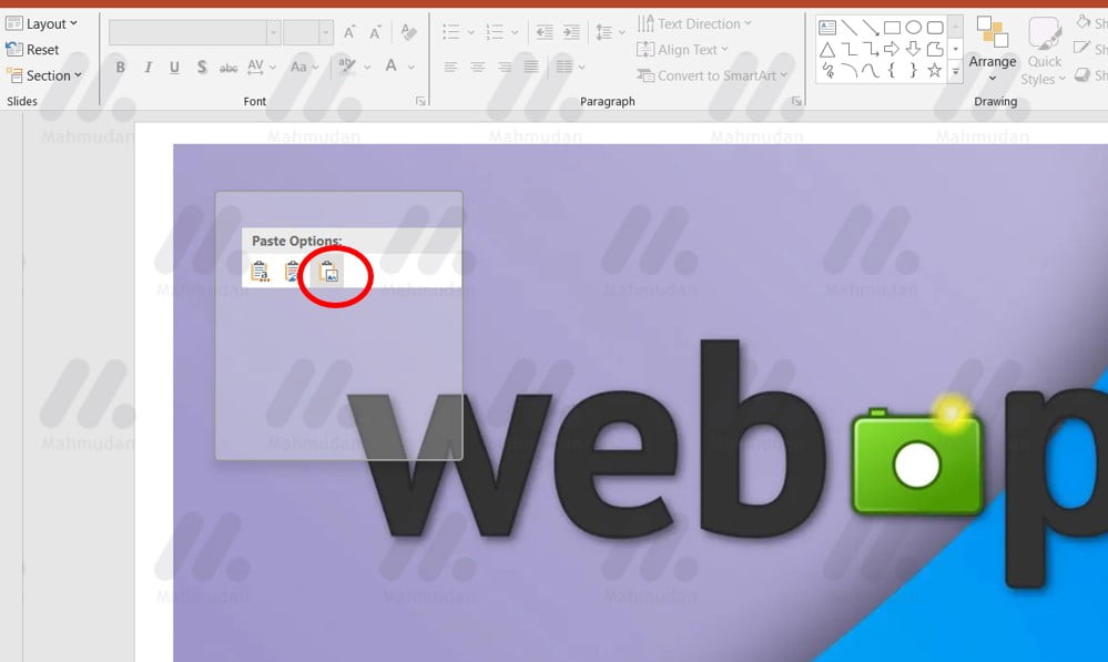 4 Easy Steps to Convert WebP to PNG, JPG without Converter 3 tempel gambar ke dalam slide