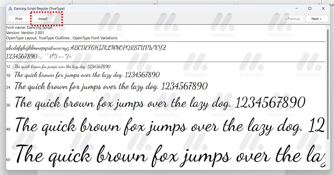 How to Add Handwritten Fonts in Word - 6 Steps 6 instal font