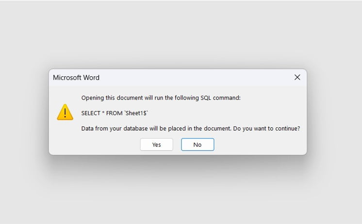 Example of Mail Merge Word file with Excel – Free Downloads 2 membuka file mail merge word