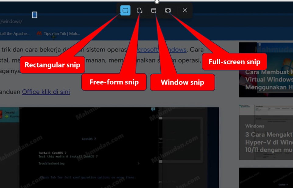 7 Pintasan Keyboard Windows-11 | Mudah dan Berguna 2 menngunakan fitur snip windows 11