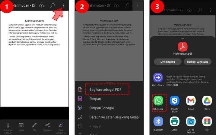 2 Cara Mudah Konversi Word ke PDF di HP Android 2 ubah Word ke PDF dengan Microsoft Word di Android