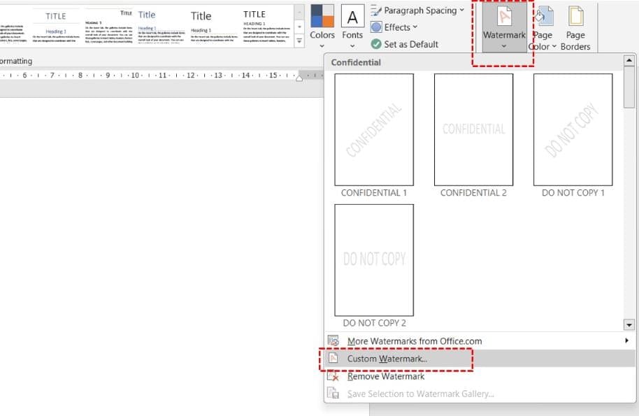 Watermark Word Documentsnt How to Create and Delete Thempusnya 3 pilih teks watermark dokumen word