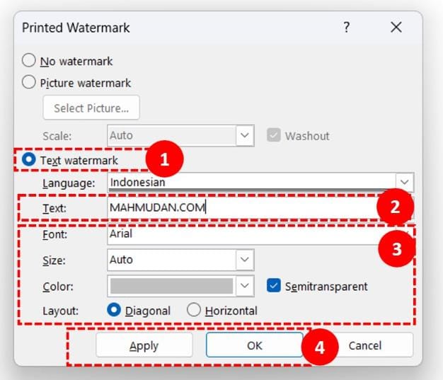 Watermark Word Documentsts How to Create and Delete Them 4 watermark dokumen word dengan teks khusus