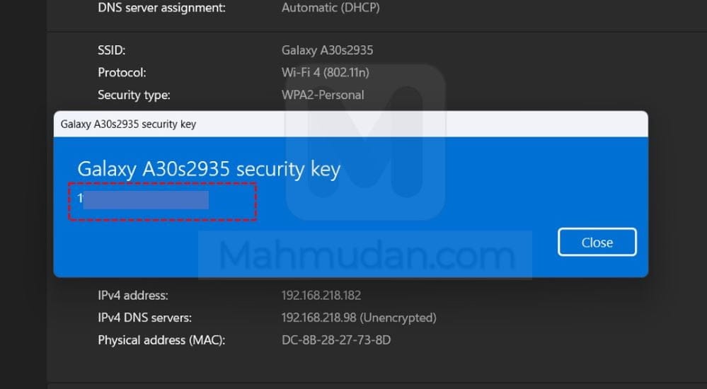 Viewing WiFi Passwords in Windows1 - 5 LaSteps without CMD melihat password WiFi di Windows 11