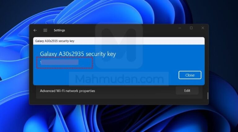 tampilkan password wi-fi Windows 11