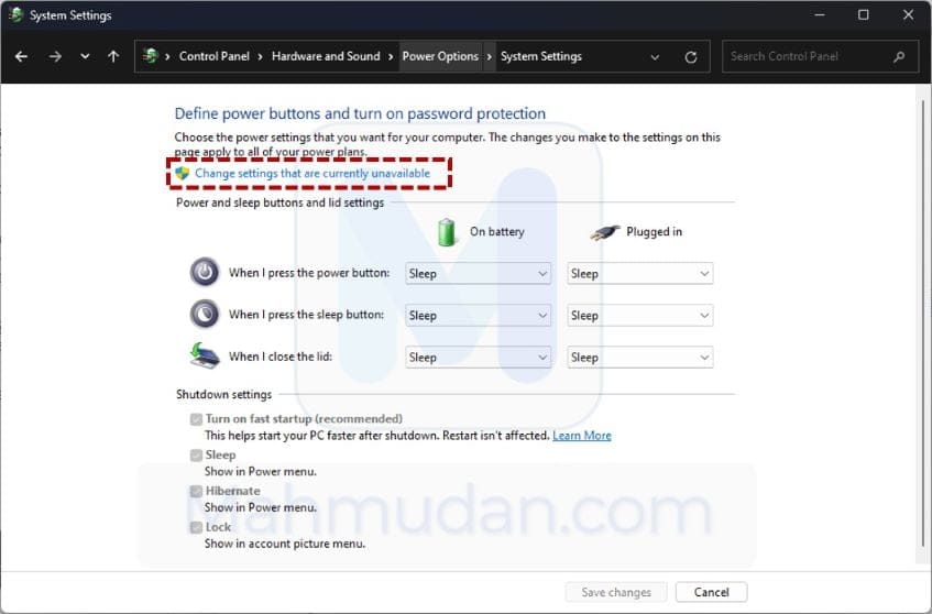 How to Enable Hibernate in Windows 11 - Only 3 Step 3 change settings