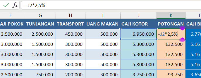 How to Create Excel Formulas - Amount, Less and times 5 cara membuat rumus Excel menggunakan operator perkalian
