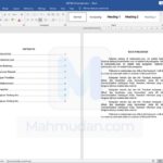 contoh daftar isi otomatis di Word