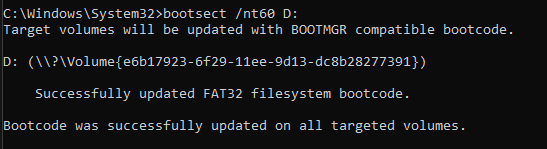How to create Windows Bootable USB media for UEFI Systems 11 create bootsector