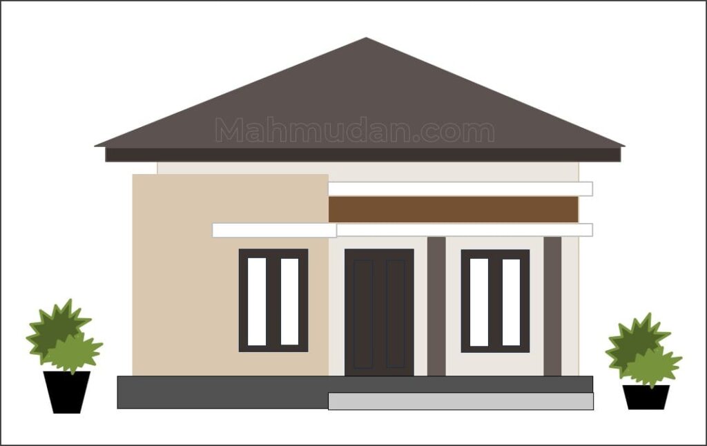 Free Simple House Images - 6 Kindergarten Coloring Materials 2 gambar rumah simpel krem - bahan mewarnai anak