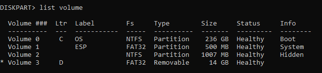 How to create Windows Bootable USB media for UEFI Systems 9 list volume
