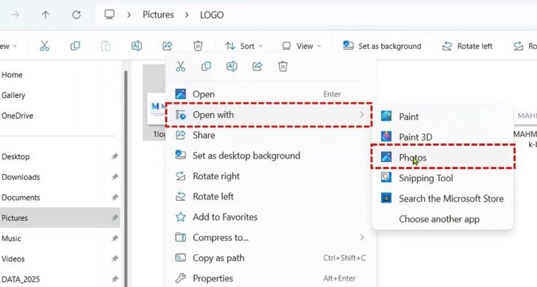 2 Cara Mudah Menyalin Teks dari Gambar di Windows 11 2 buka gambar dengan Photos