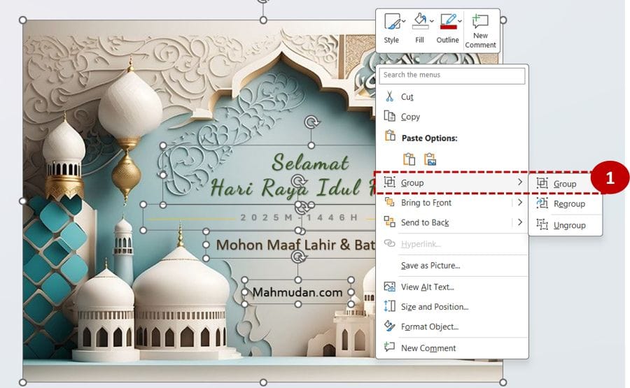How to Make Eid Greeting Cards Free and Offline 5 gabungkan teks gambar
