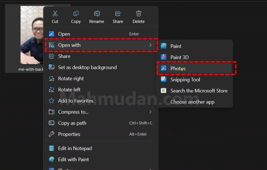 5 Langkah Mudah Mengganti Latar Foto di Windows 11 2 membuka foto dengan Photos