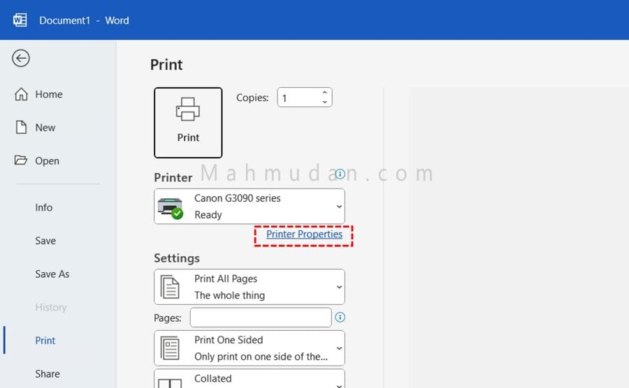 How to Add F4-Folio Paper SizeioWord/Excelel) Various Printerser 4 properti printer di Word